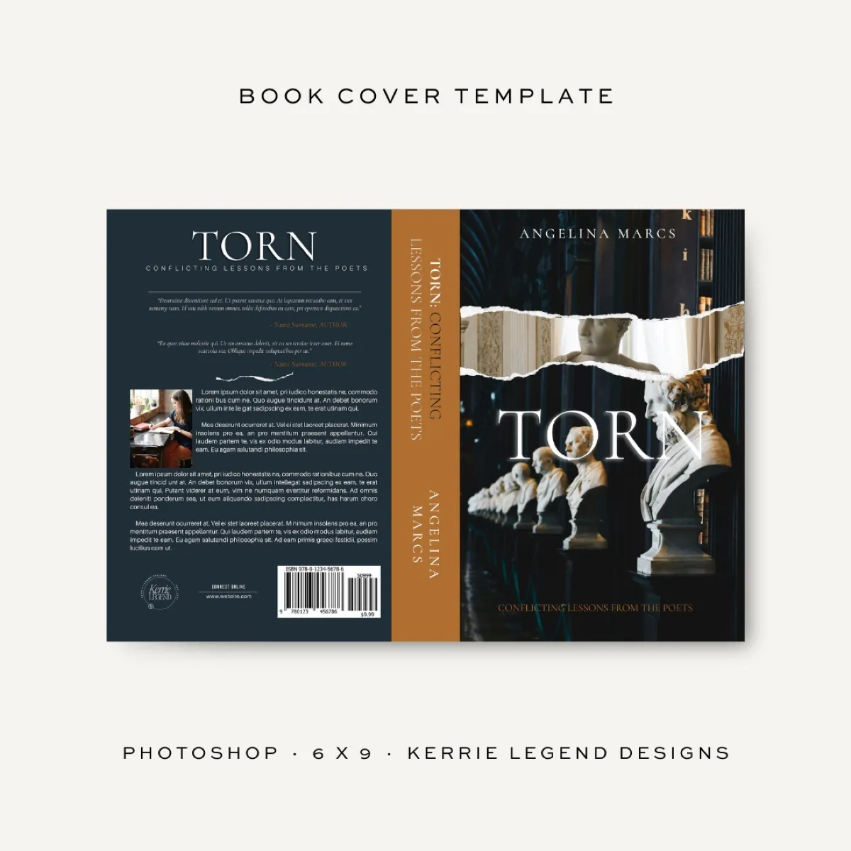 TORN - Paperback and eBook 6x9 Book Cover Template preview