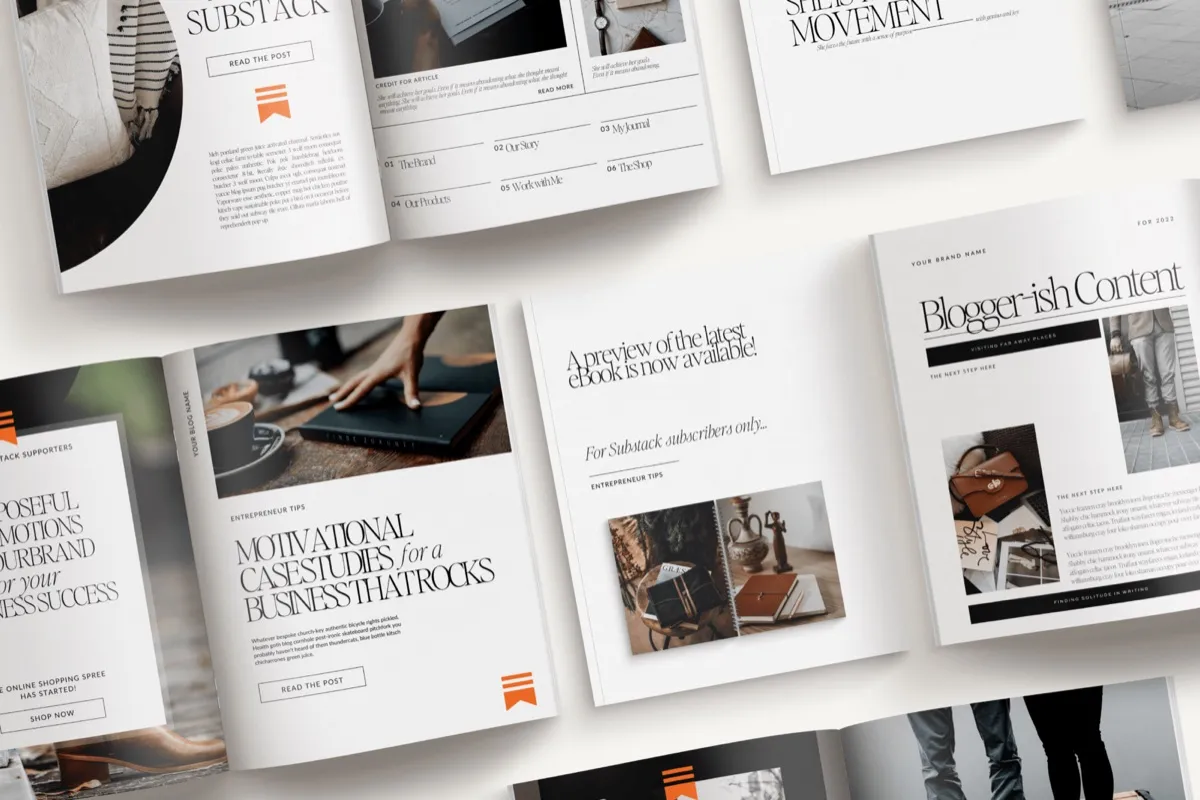 Substack eBook Promotion Canva Template, inside pages