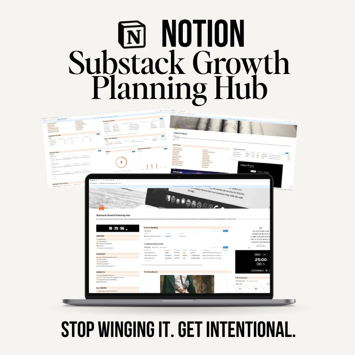 Substack Growth Planning Hub Notion Template preview