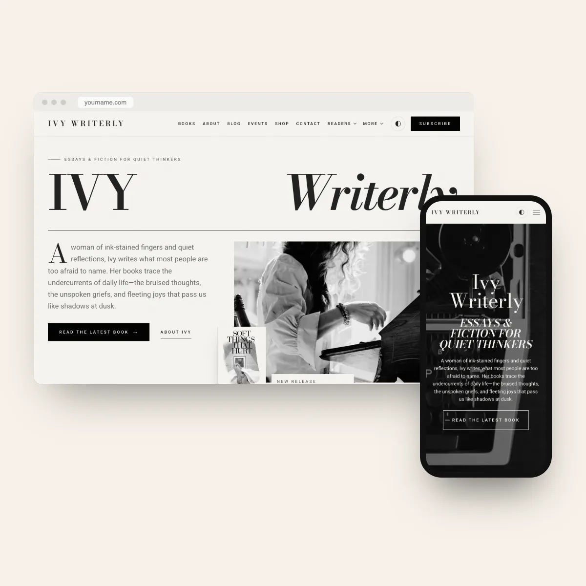Writerly Author Website Template preview