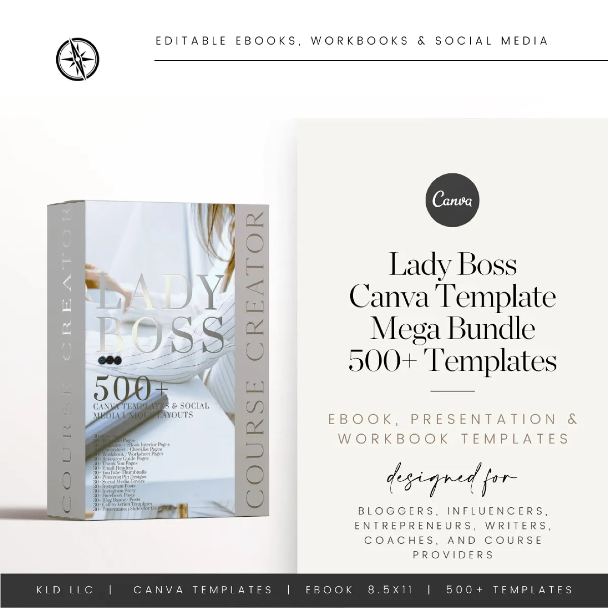 Lady Boss Canva Template Lead Magnet Bundle preview