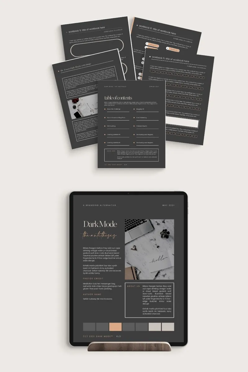 DARK MODE™ - Canva eBook and Workbook preview